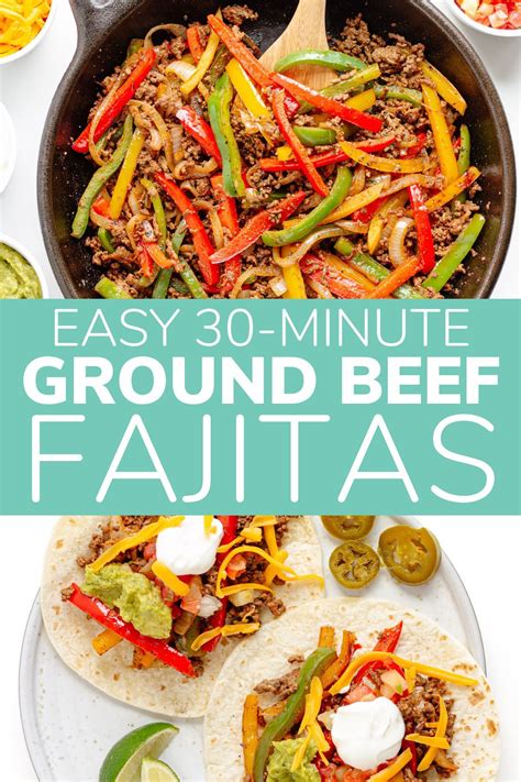 Ground Beef Fajitas | Maple + Mango | Recipe | Beef fajitas, Fajita ...