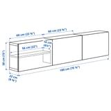 BESTÅ wall-mounted cabinet combination, white/Lappviken white ...