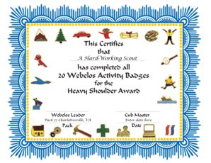 Fillable Online pack77 avenue Heavy Shoulder Award bCertificatebpdf ...