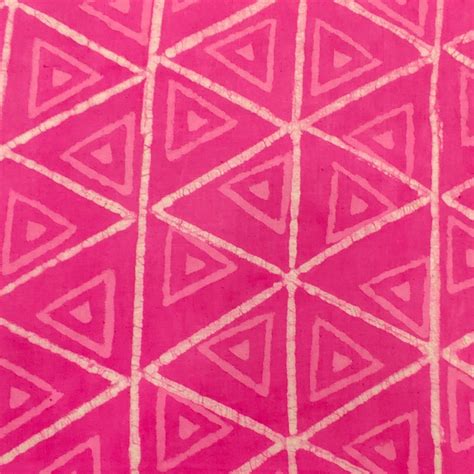 Pure Cotton Dabu Pink Triangle In A Triangle Hand Block Print blouse p ...
