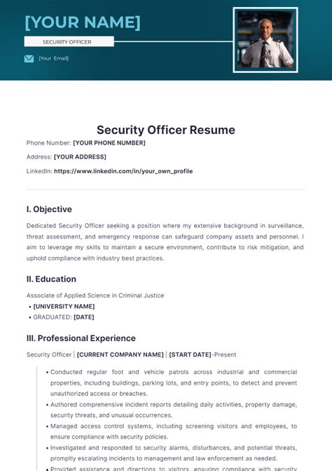Chief Security Officer Sample Resume 3 Successful Security Officer