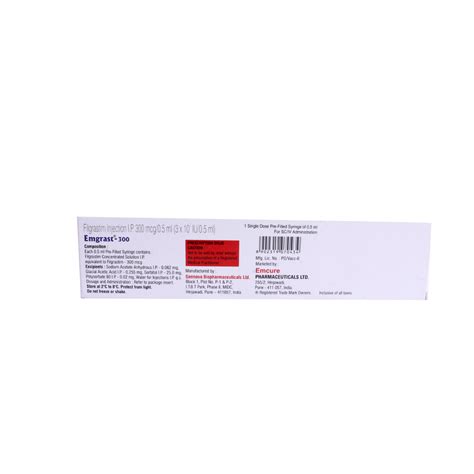 EMGRAST 300MG SYRINGE Price, Uses, Side Effects, Composition - Apollo ...