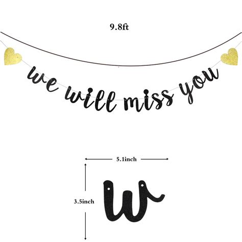 We Will Miss You Banner, Retirement Party Decorations, Happy Retirement ...