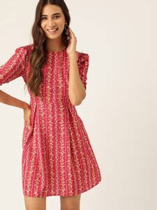 Dressberry Women A-line Pink Dress - Buy Dressberry Women A-line Pink ...