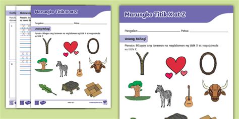 Marungko Titik X at Z Worksheet | Philippines | Twinkl