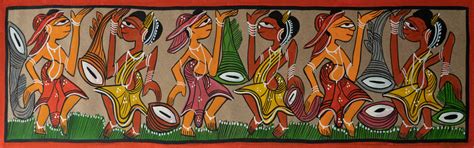 The Ritual Dance | Santhal Pattachitra | Folk Artwork of West Bengal