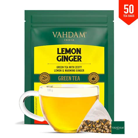 Buy Lemon Ginger Green Tea Online @ Best Prices in India - VAHDAM® India