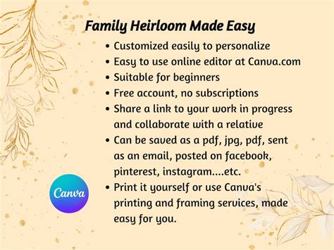 Buy Family Poster Template Editable in Canva Tree Maker Printable ...