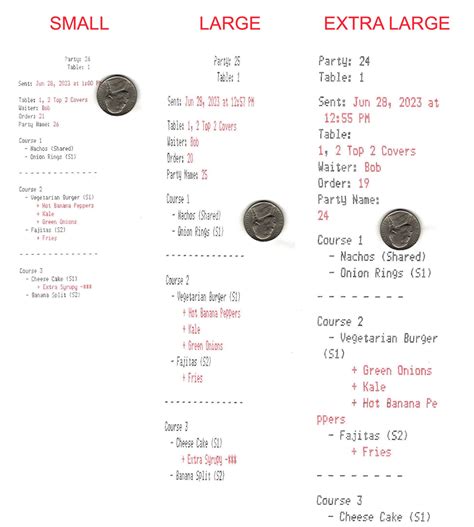 What Do Kitchen Tickets and Receipts Look Like When Printed?