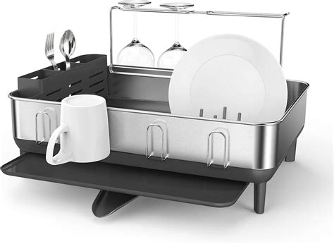 Simplehuman Compact Steel Frame Dish Rack with Swivel Spout - India | Ubuy