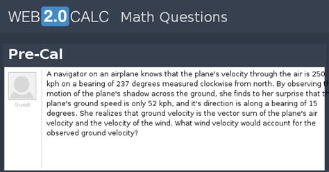 View question - Pre-Cal