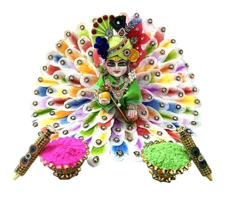 (7 No Size) HK Store's Holi Dress for Laddu Gopal Ji with Sringar and 2 ...