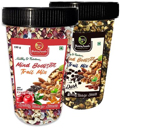Nutriefoods Nutritious Mind Booster Dryfruits Snack Trail Mix | Roasted ...