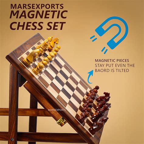 Mars Exports MARSEXPORTS Magnetic Wooden Chess Set with Folding India ...