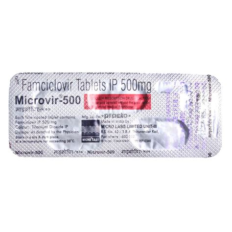 Microvir 500 mg Tablet - Uses, Dosage, Side Effects, Price, Composition ...