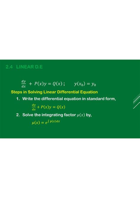 Image result for Solve Linear Differential Equations