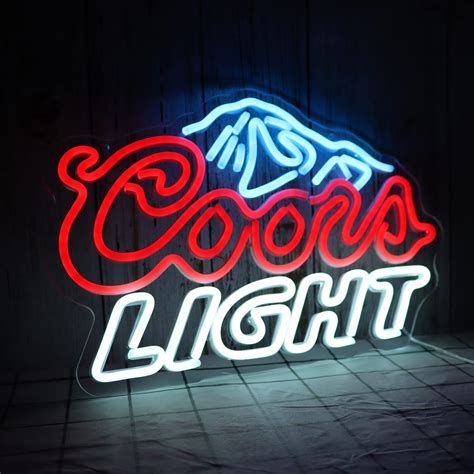 Coors Light Beer Bar Club Neon Sign Modern Decor Wall Hanging - Etsy