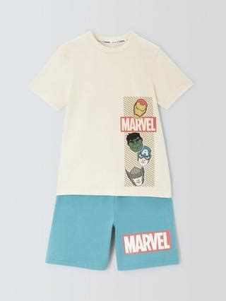 Brand Threads Kids' Avengers T-Shirt & Shorts Set, Natural/Green