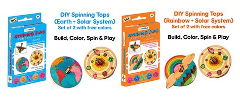 Buy Funvention Birthday Return Gifts (Pack of 6) - DIY Spinning Top ...