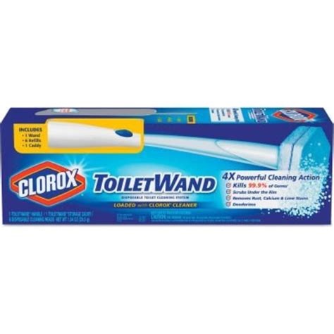 United Stationers Supply Clorox® Toilet Wand Kit w/Caddy & Refill Heads ...