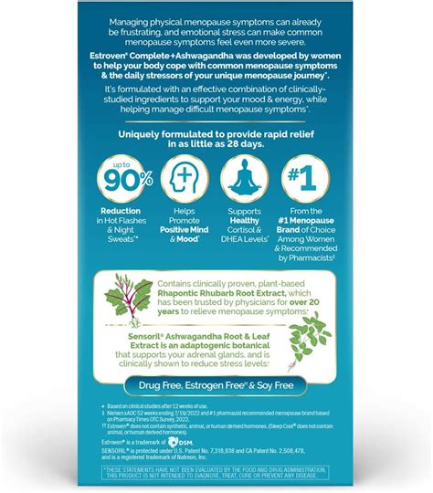 Buy Estroven Complete + Ashwagandha Multi-Symptom Menopause Supplement ...