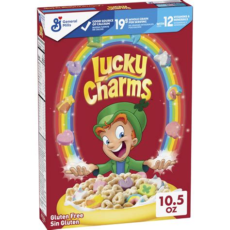 Amazon.com: Lucky Charms Cereal with Marshmallows, Cereal Box with St ...