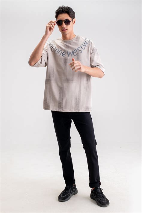 ABSTRACT PRINT OVERSIZED T-SHIRT – The Collection