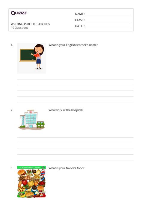 50+ Early Writing Practice worksheets for Kindergarten on Quizizz ...