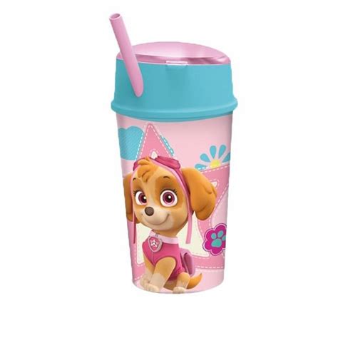 Vaso con compartimiento para snack Paw Patrol Rosa