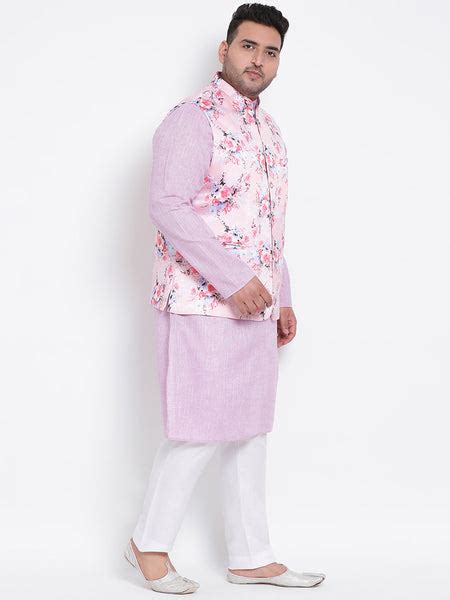 Hangup Men Party Printed 3Pc Kurta Pyjama Nehru – Hangupindia