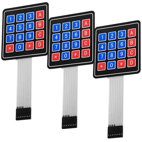 Auslese Robotics™ 4x4 Matrix Keypad Membrane Switch for Arduino, Arm ...