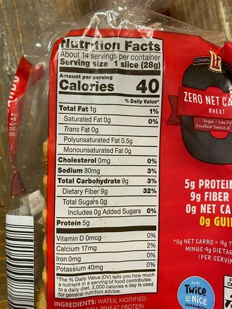 ZERO Net Carbs (2 Loaves) ALDI Keto Wheat Bread- Buy Online in India at ...