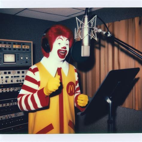 Ronald McDonald recording his first rap song : r/hardaiimages