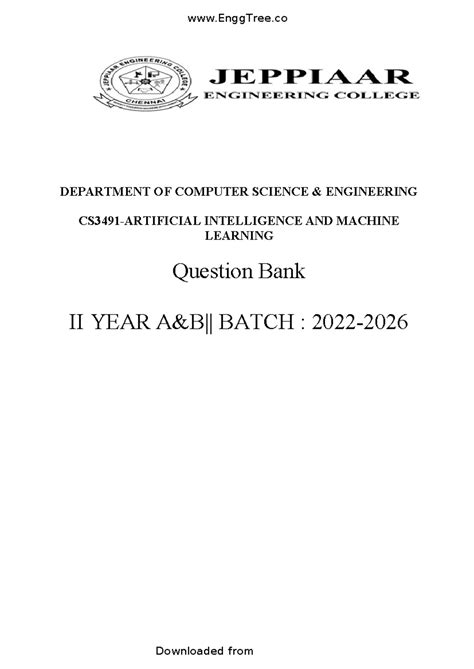 CS3491 Artificial Intelilgence AND Machine Learning - m Downloaded from ...