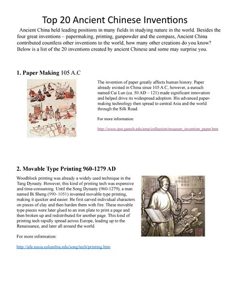 Ancient China Inventions