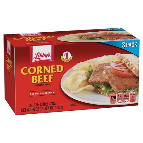 Libby's Corned Beef, 12 oz, 3 Pack, Savory Canned Beef, Ready to Eat or ...