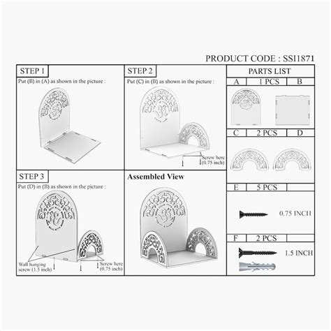 Buy HOME SPARKLE Om Mandir Wall Shelf - Brown from Home Sparkle at just ...