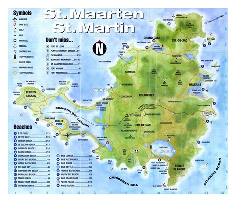 St Martin Beaches Map