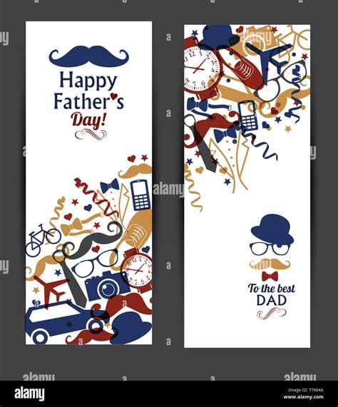Happy fathers day banners set Stock Vector Image & Art - Alamy