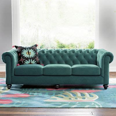 Iris Apfel Tufted Velvet Sofa | Grandin Road