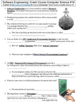 Image result for Crash Course Computer Science Worksheets