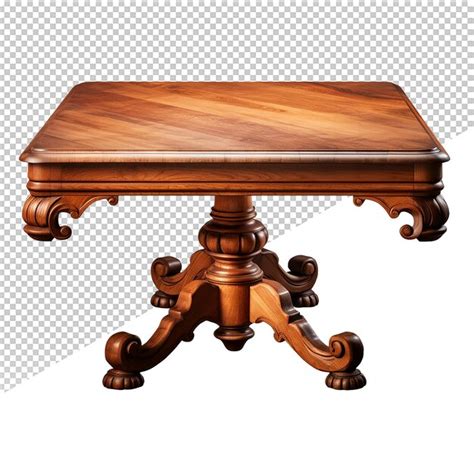 Psd table on transparent background | Premium AI-generated PSD