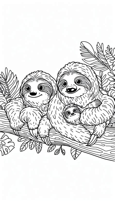 26 Sloth Coloring Pages For Kids (Free PDF Printables)