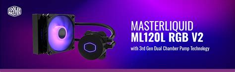 Cooler Master MasterLiquid ML120L RGB V2, Close-Loop AIO CPU Liquid Cooler
