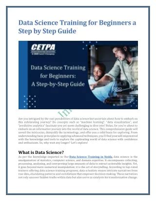 Image result for Data Science Step by Step Training