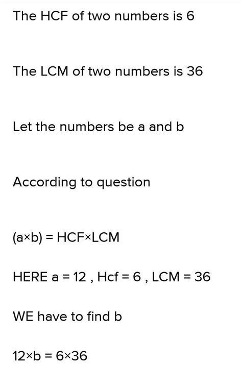 HCF of two numbers is 5 and LCM is 12...what are the 2 numbers - Brainly.in