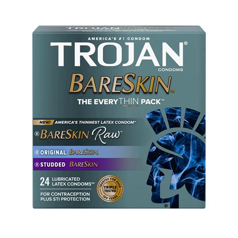 Trojan Bareskin Thinner Latex Condoms 3pack - Pleasure Shop