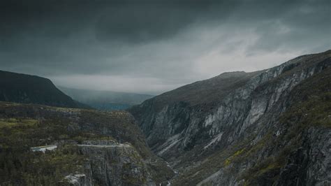Wallpaper gorge, rocks, mountains, river, waterfall hd, picture, image