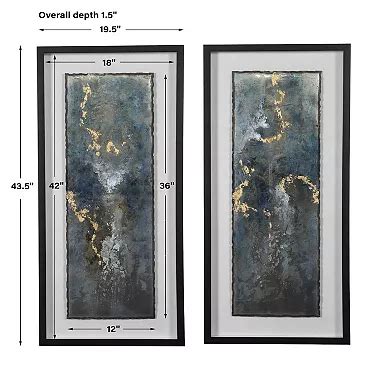 Abstract Framed Wall Art 2-piece Set
