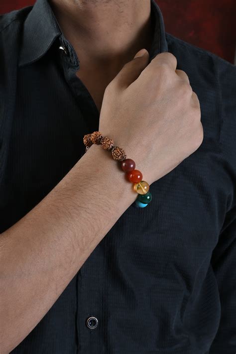 Rudraksha And Chakra Stones Bracelet – Totapari